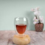 Bella - Çift Cidarlı Camlı Espresso Kahve Latte Kulpsuz Şık Bardağı