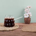 Elisa - Üzüm Ateşe Isıya Dayanıklı Borosilikat Boncuk Kulplu Bubble Şık Cam Cezve