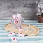 Armin -  Kapaklı Cam Şekerlik Lokumluk Şık İkramlık - Görsel 4