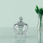 Lorin - Kapaklı Cam Şekerlik Lokumluk Şık İkramlık