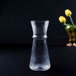 Melis - Dekoratif Çizgili Cam Küçük Boy Vazo