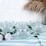 Lara -  6 Kişilik Lüks Cam Kase Tatlı Tabağı Seti (12 Parça)