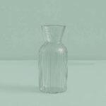 Hazal -  Dekoratif Çizgili Cam Küçük Boy Vazo